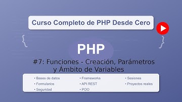 Cursro Programacion PHP #7: Sintaxis Básica, Funciones   Creación, Parámetros y Ámbito de Variables