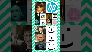 Harry Potter Characters as Logos &amp; Faces 😂| Voldemort, Draco, Luna #shorts #funny #memes #shortsfeed