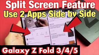 Galaxy Z Fold 3/4/5: How Use Split Screen (Use 2 Apps Side by Side) screenshot 2
