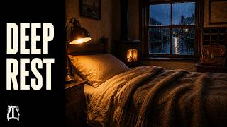 Rain Sounds for Sleeping | Scottish Island Post Office, Fireplace & Soft Strings (3 Hours) screenshot 1