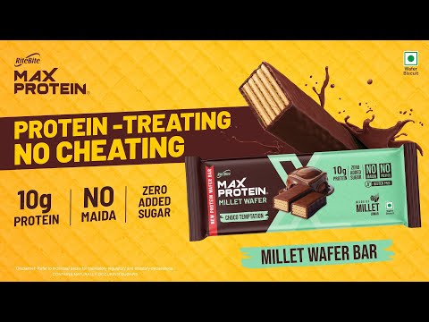 Max Protein Millet Wafer Bar | Protein Treating No Cheating | Choco Temptation