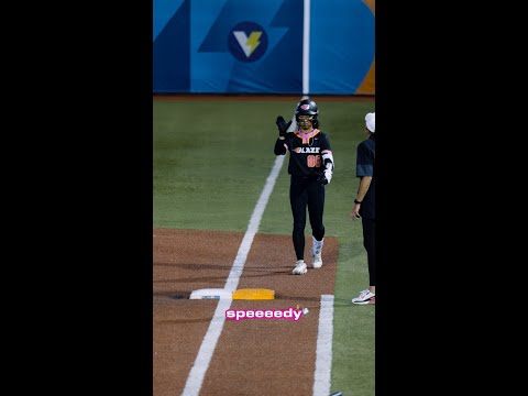 mckenzie clark beats out infield single
