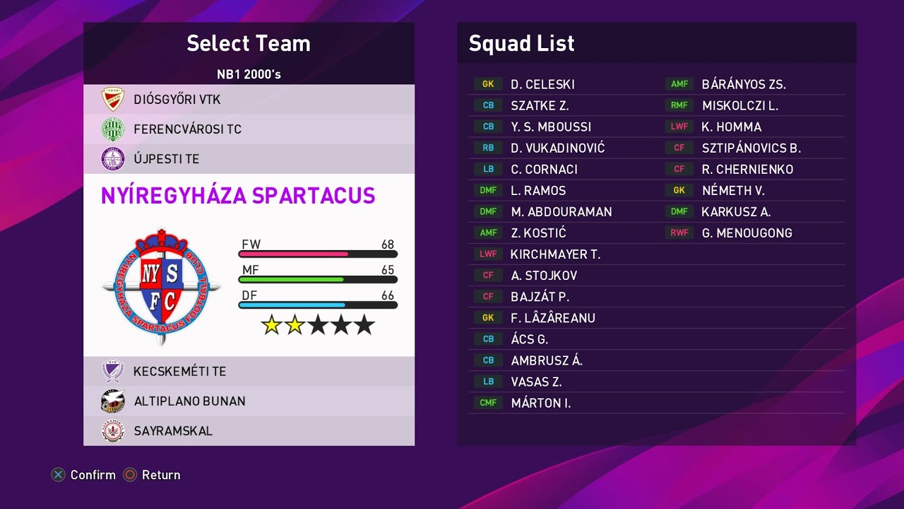 Nyiregyhaza Spartacus Nb1 00 S Efootball Pes Youtube