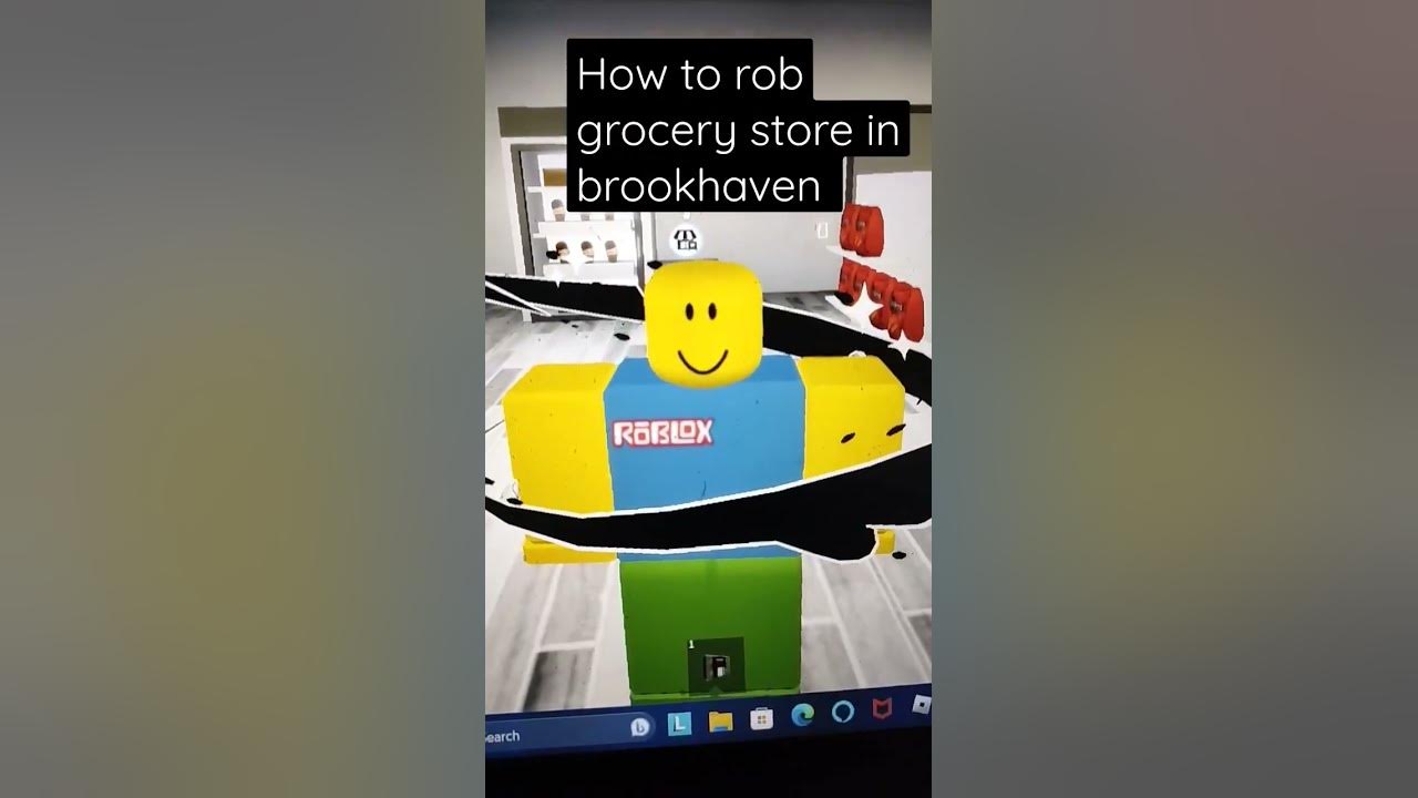 How to rob the grocery store in Brookhaven YouTube