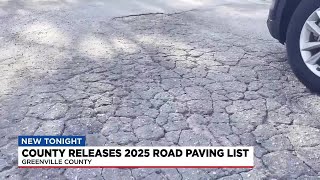 Greenville releases 2025 road paving list and interactive map