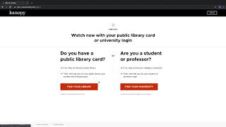 how to create a Kanopy Account