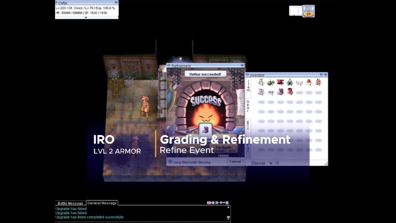 IRO Grading & Refinement of LVL 2 Armor | Refine Event #ragnarok - YouTube