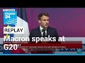 REPLAY - ‘Solidarity with Poland’: Macron speaks at G20 summit • FRANCE 24 English