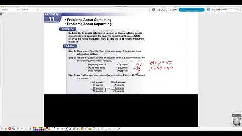 Saxon Math L.11 Problems About Combining and Separating
