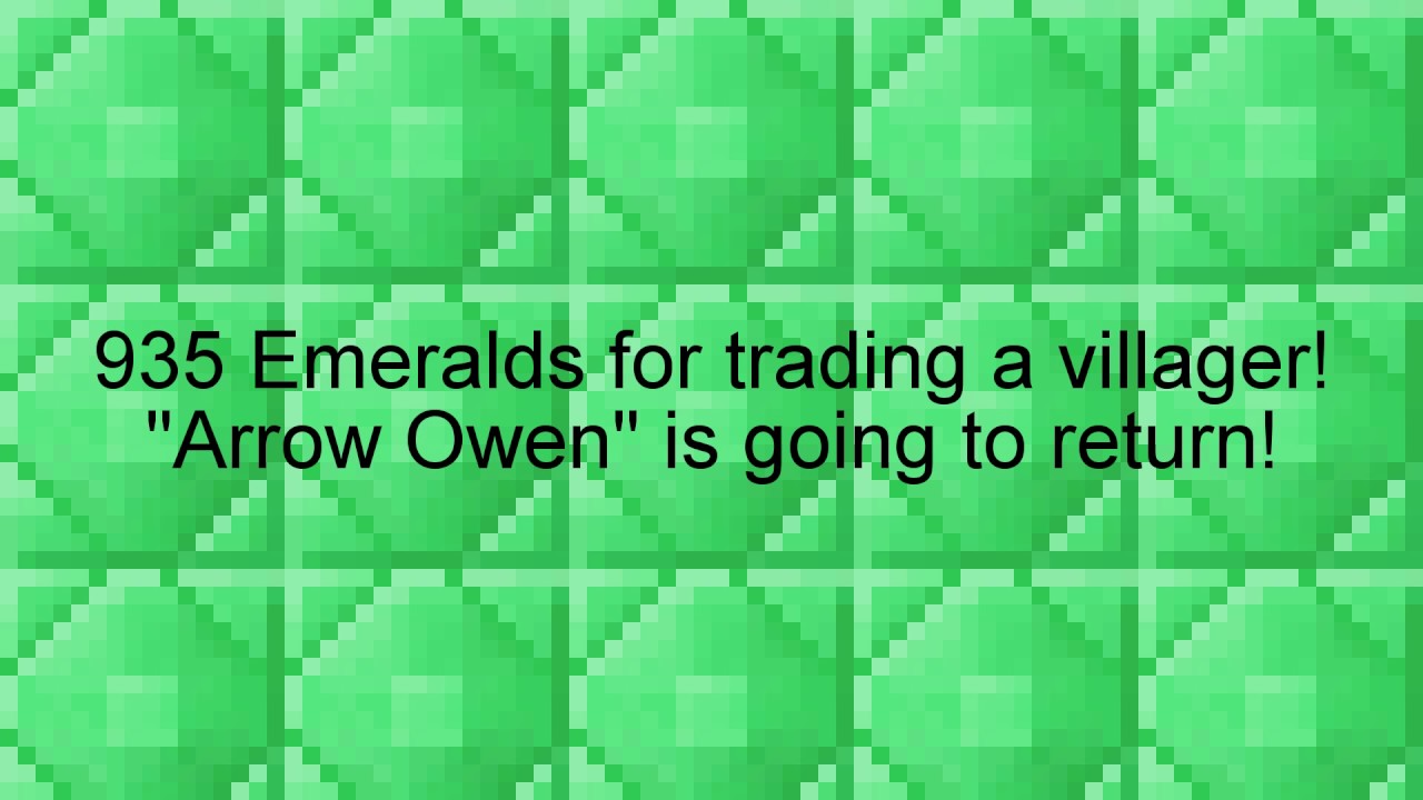 Emeralds Trade for Arrow Owen RedstoneFun! YouTube