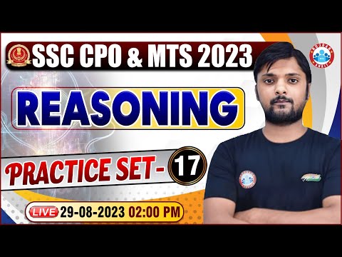 SSC CPO 2023, CPO Reasoning Practice Set 17, Reasoning For SSC MTS & CPO | SSC MTS Reasoning Class