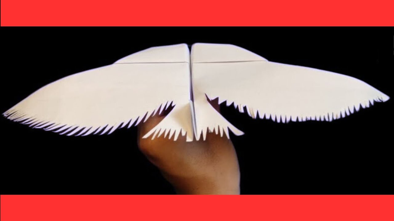 Make your own PAPER AIRPLANE LOOK LIKE A BIRD ''DOVE'' craft YouTube