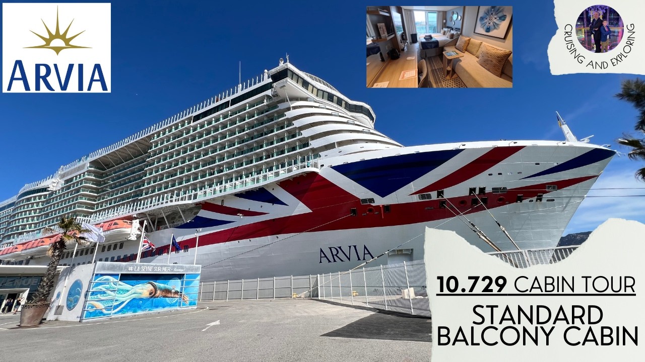 P&O ARVIA | Balcony Cabin 10729 | Room Tour | AFT Starboard Side 10.729 #pandocruises #cruise #arvia