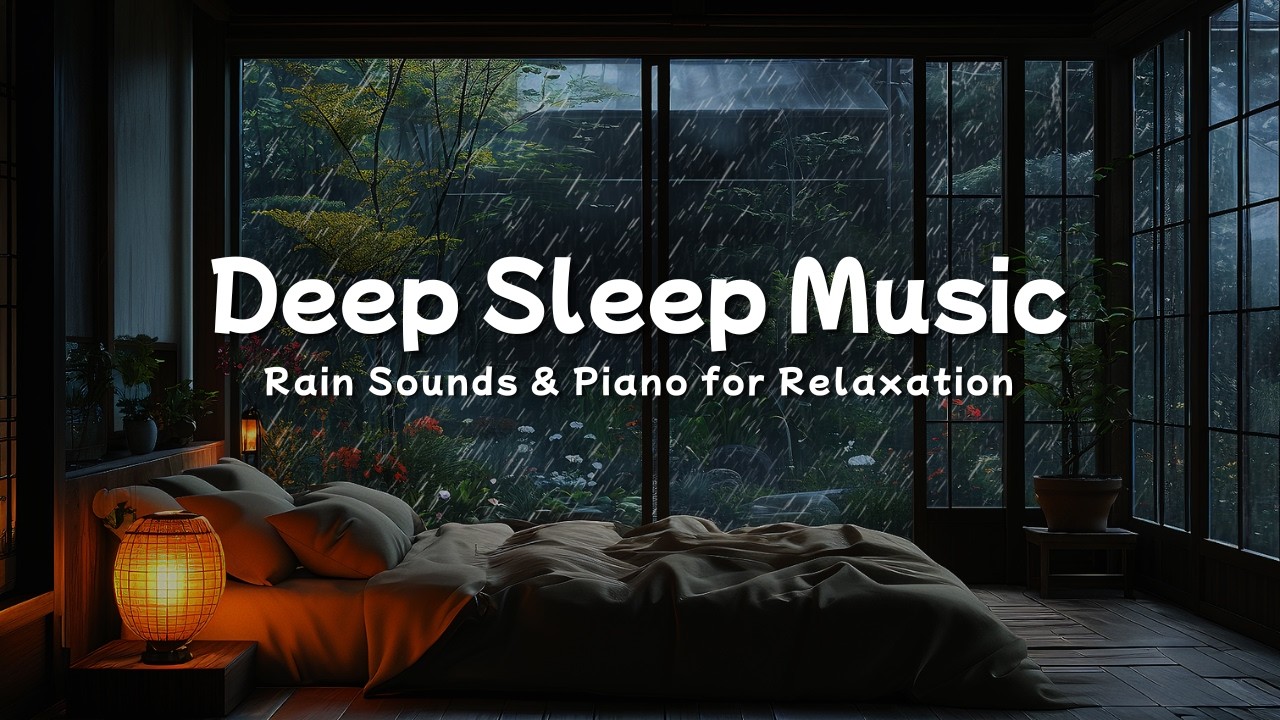 Deep Sleep Music with Soft Rain 🌧️ Calm Piano Sounds for Stress Relief ...