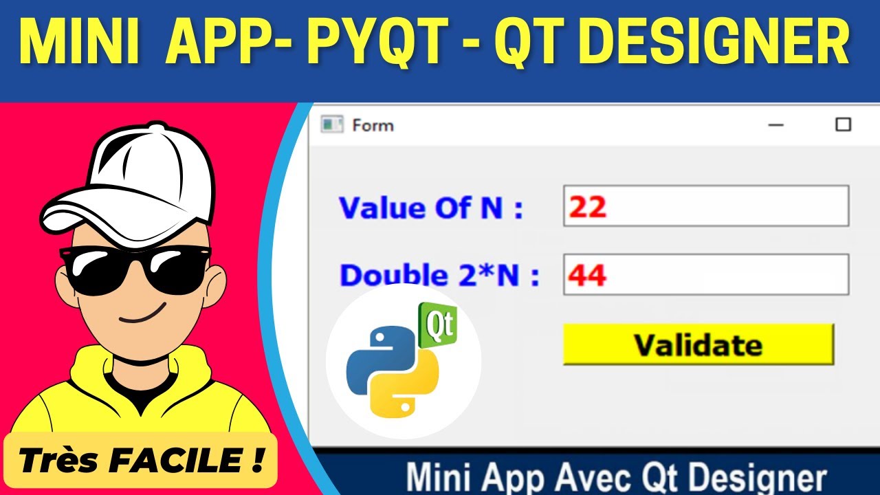 Mini Application Python PyQt5 Avec Qt Designer