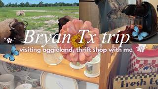 ⋆. 𐙚˚࿔ Weekend getaway to Bryan, Texas ☕🐐 | coffee shops, animals, thrift shopping 𝜗𝜚˚⋆