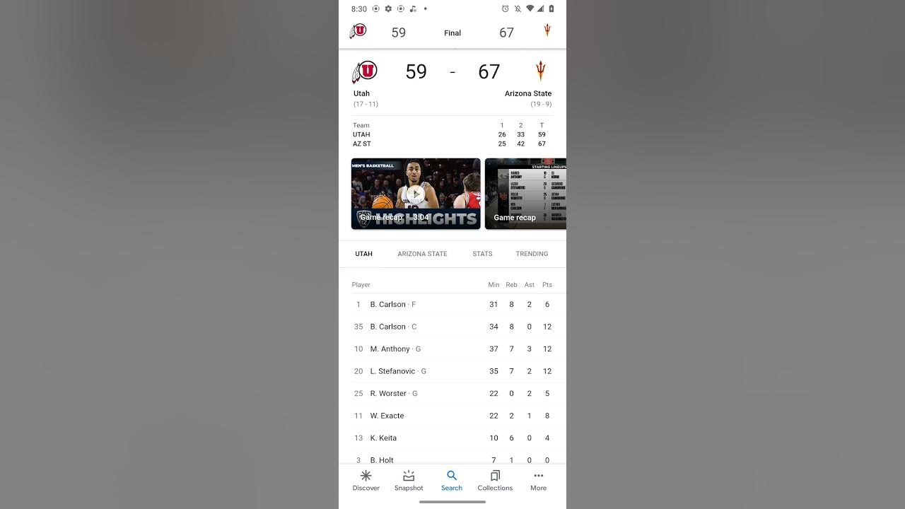 NCAA Men's basketball scores YouTube