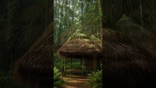 110  Jungle Hut With a Palm Roof Extension