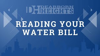 Reading Your Water Bill (English)