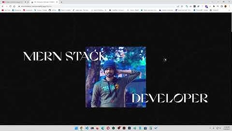 MERN Stack Developer Portfolio Showcase - React, GSAP, WebGL, Three.js, and Tailwind CSS
