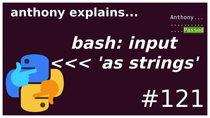 bash: passing string as stdin (beginner - intermediate) anthony explains #121