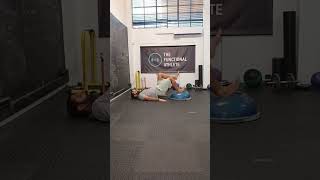 activate your hamstrings with 1 leg pelvic bridge on bosu