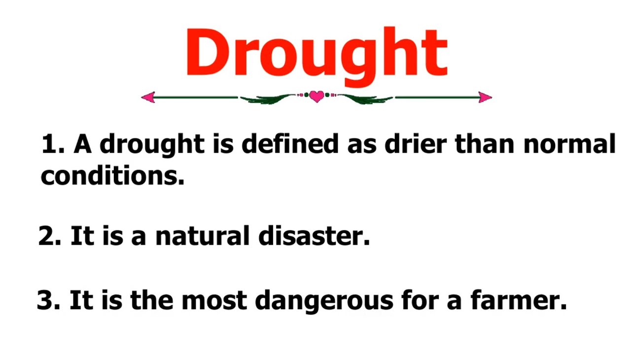 drought essay in simple words