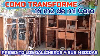 ▶ Mis 2 GALLINEROS Caseros 🐔 | Medidas del Proyecto de Gallineros en 🏡