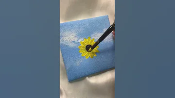 Sunflower Painting Easy Acrylic Painting For Beginners Youtubeshorts Shorts Acrylicpainting 