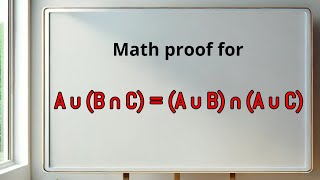 Distributive Property of Union over Intersection