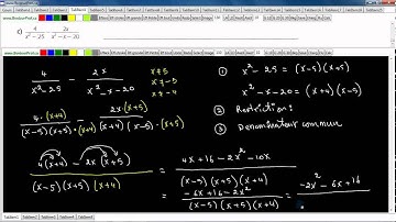 Secondary 4 SN Quebec: Addition subtraction of rational expression exercise 4