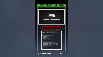 ❤️‍🔥Modern Toggle Button animation using HTML and CSS | code buzz | html project | #coding