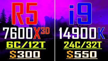 RYZEN 5 7600X3D vs INTEL i9 14900K || PC GAMES BENCHMARK TEST ||