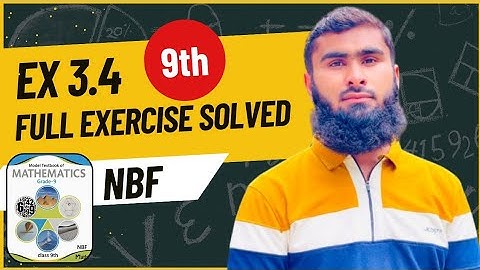 Ex 3.4 Class 9 Math | Cartesian Product & Relation R | Full Exercise Solved | NBF Book | Urdu + Eng