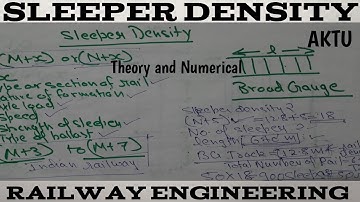 Sleeper Density | Railway Engineering | GATE ESE IES SSC JE