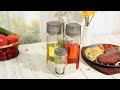 4 pieces condiment set  oil  vinegar nondrip spout