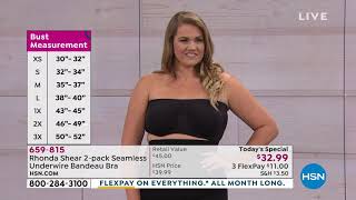 Rhonda Shear 2Pack Seamless Underwire Bandeau Bra