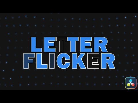 Make Letters Flicker in Davinci Resolve!