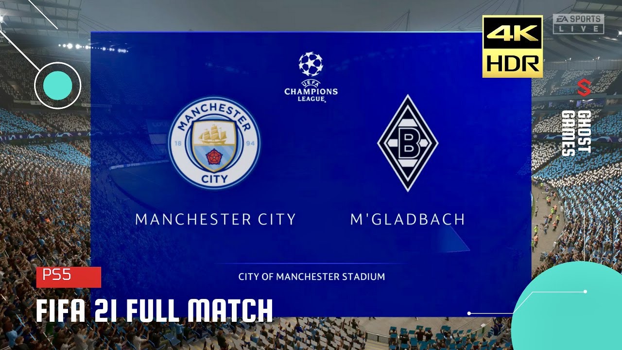 FIFA 21 | Manchester City vs Mönchengladbach | Champions League Last 16 | PS5 Gameplay 4K HDR 60FPS