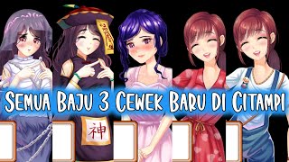 All Outfits for the 3 New Girls Indah, Nissa, and Suciasih in Citampi Stories