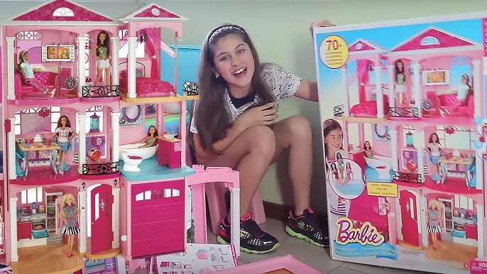 Casa da Barbie 3 andares  Trocamos a antiga casinha da Barbie por esta  Mansão da Barbie 