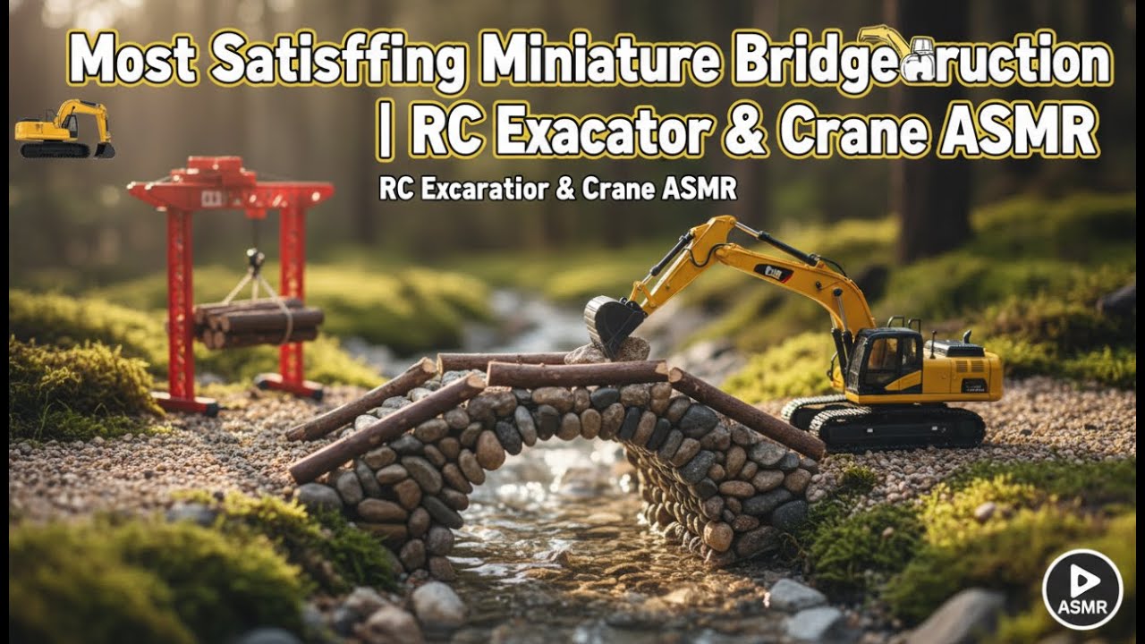 Most Satisfying Miniature Bridge Construction | RC Excavator & Crane ASMR