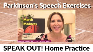 3/20/2024 Parkinson's Speech Exercises: March Madness