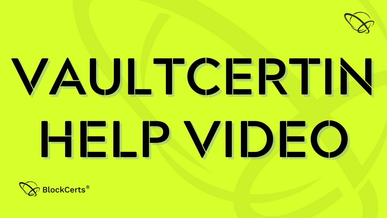 VaultCERTin Help Video - Protect Your Data | BeyonCerts Wallet by Blockcerts Blockchain