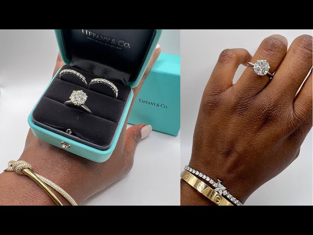 Tiffany's knife edge engagement ring with Tiffany's harmony wedding band!  Can't wait to o… | Wedding ring bands, Tiffany engagement ring, Knife edge engagement  ring