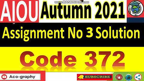 ⏩ AIOU Code 372 Solved Asignment No.3 Autumn 2021 ||  Criminology || Level: FA/ I.Com