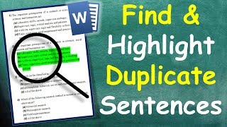 How to Find & Highlight Duplicate Sentences in MS Word at once screenshot 3