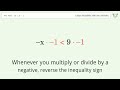 18 less than 9-x - Solve linear inequalities with one unknown
