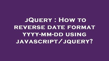 jQuery : How to reverse date format yyyy-mm-dd using javascript/jquery?
