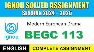 IGNOU BEGC 113 Solved Assignment 2024-25 | English Medium | Download PDF | IGNOU Students Portal